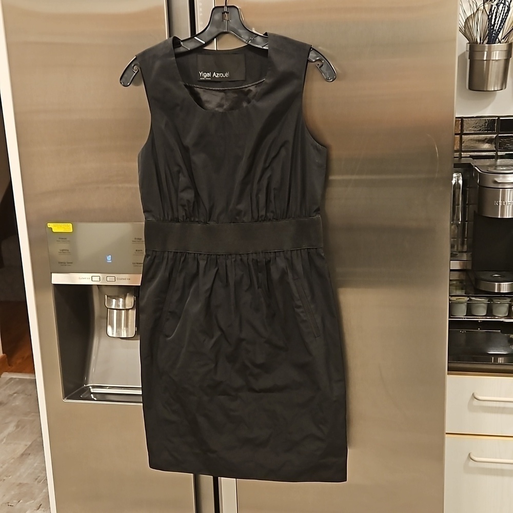 💕YIGAL AZROUEL💕 Sleeveless Black Elastic Waist Mini Dress 10